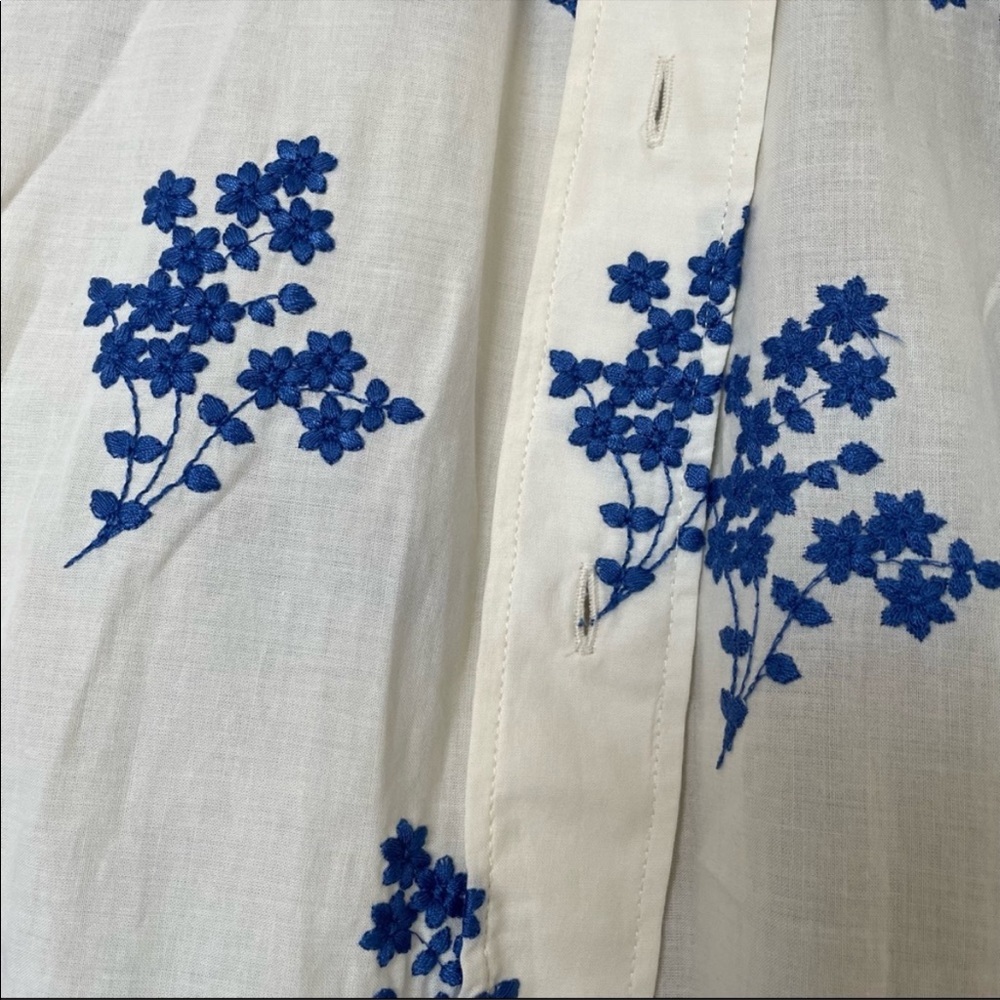 Zara Flower Embroidered shirt - Picture 4 of 5
